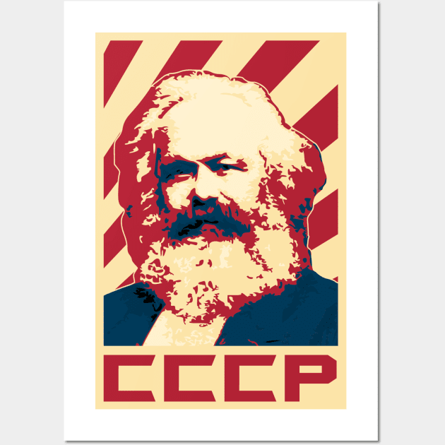 Karl Marx CCCP Retro Propaganda Wall Art by Nerd_art